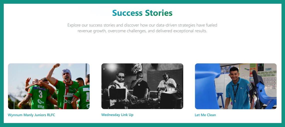 Adonis Media Success Stories page