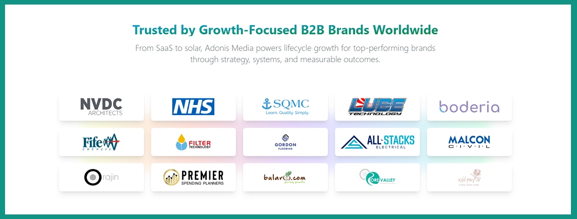 Adonis Media's clients and partners for their 2 decades of service